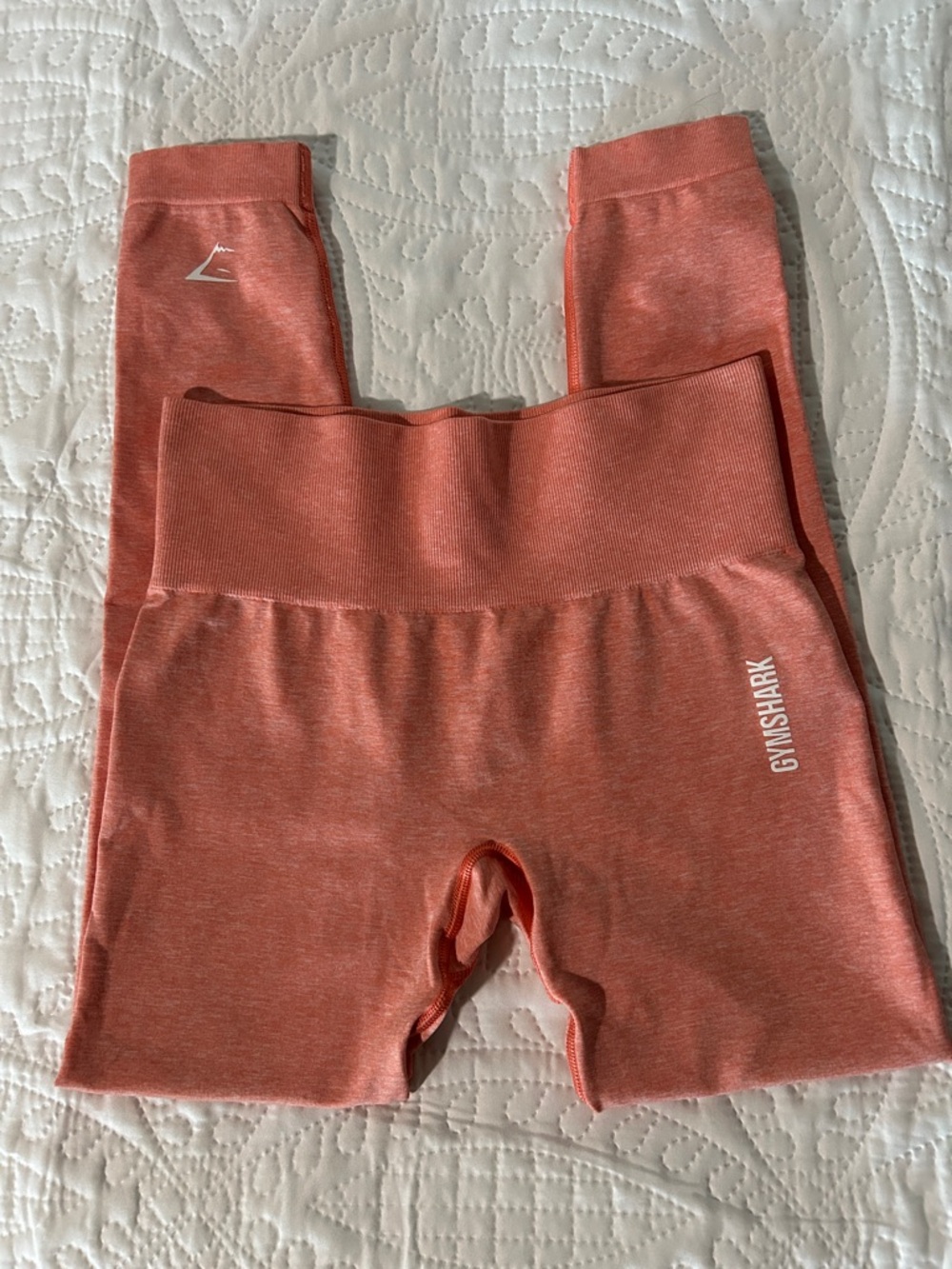 Gymshark Coral-Orange Seamless Leggings Sz: Small - Picture 7 of 8